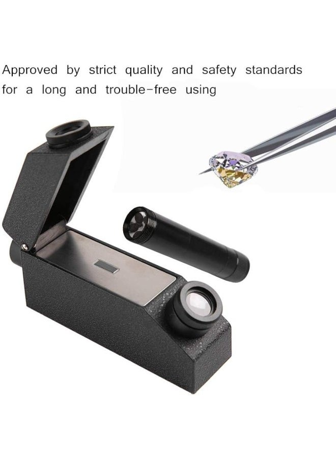 klarako - Gem Refractometer,Jewelry RHG181 1.30-1.81 Professional Gemstone ldentification Gem Refractometer with 3ml Reflective Index Fluid for Gemologists Travel/Portable Lab Suitcase. - Image 1
