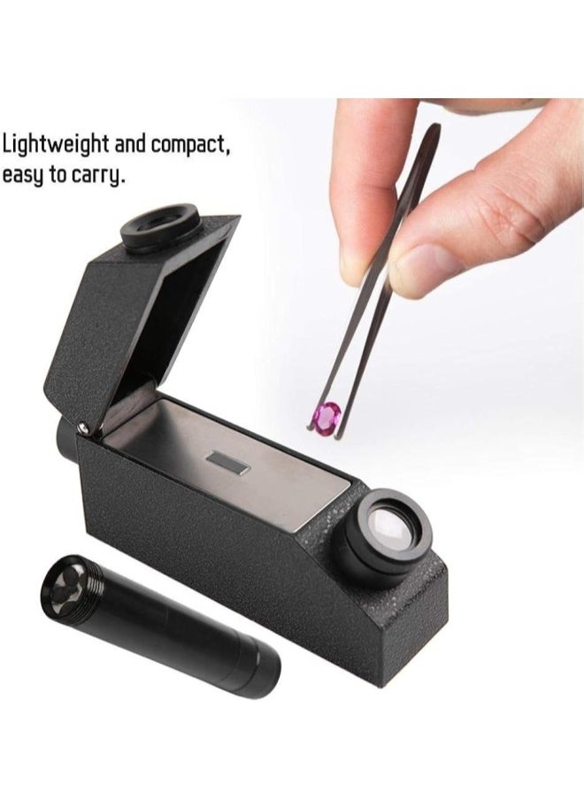 klarako - Gem Refractometer,Jewelry RHG181 1.30-1.81 Professional Gemstone ldentification Gem Refractometer with 3ml Reflective Index Fluid for Gemologists Travel/Portable Lab Suitcase. - Image 1