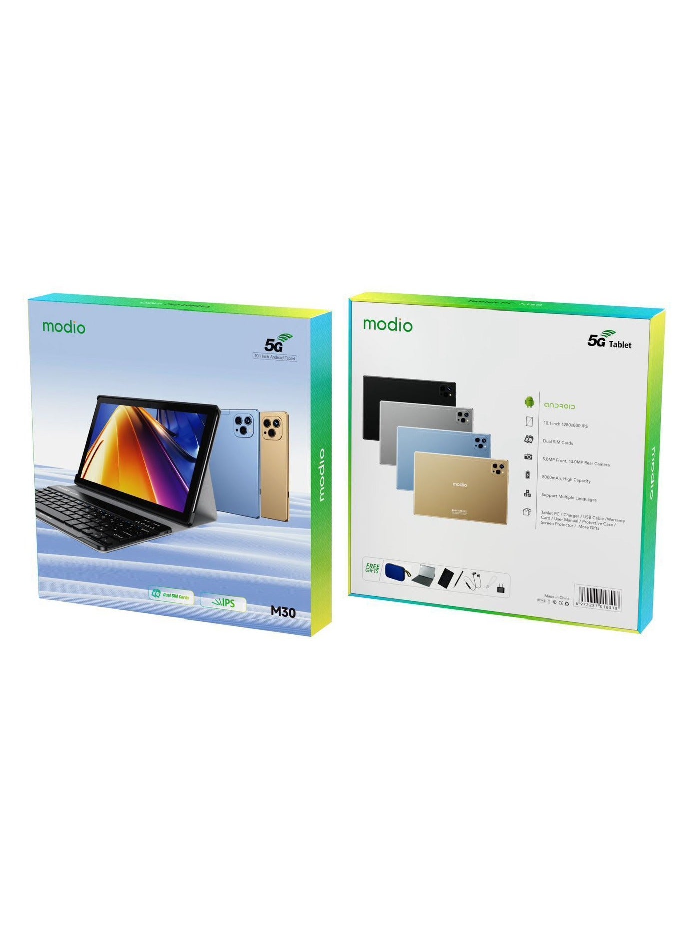 modio M30 10.1 Inch High Definition Display 8GB RAM 512GB ROM Android Tablet With Keyboard