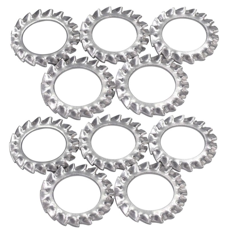 DGZ M5 304 Stainless Steel External Tooth Star Lock Washers（100Pcs） - Image 2