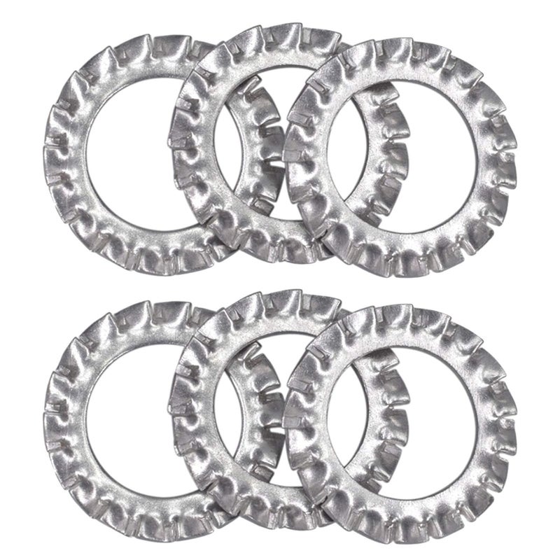 DGZ M5 304 Stainless Steel External Tooth Star Lock Washers（100Pcs） - Image 3