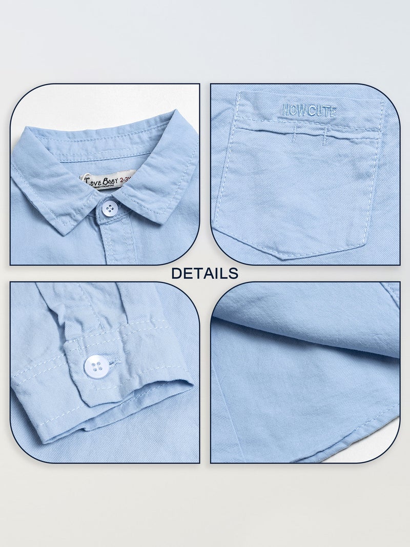Boys' Shirt Factory Boy Baby Cotton Stretch Top Casual Children'S Cotton Shirt Trade - Image 5