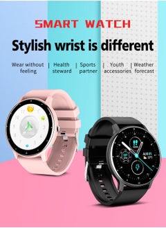 RollsTimi  Men's Round Bluetooth Smartwatch, 1.28 Inch Full Screen Touch, Answer/Make Calls, Message And Event Reminders, Exercise Sleep Heart Rate Monitoring, Support Multiple Languages, Android 5.0 And IOS 9.0 And Above Universal, RT ZL02 Pro Black  - Image 4