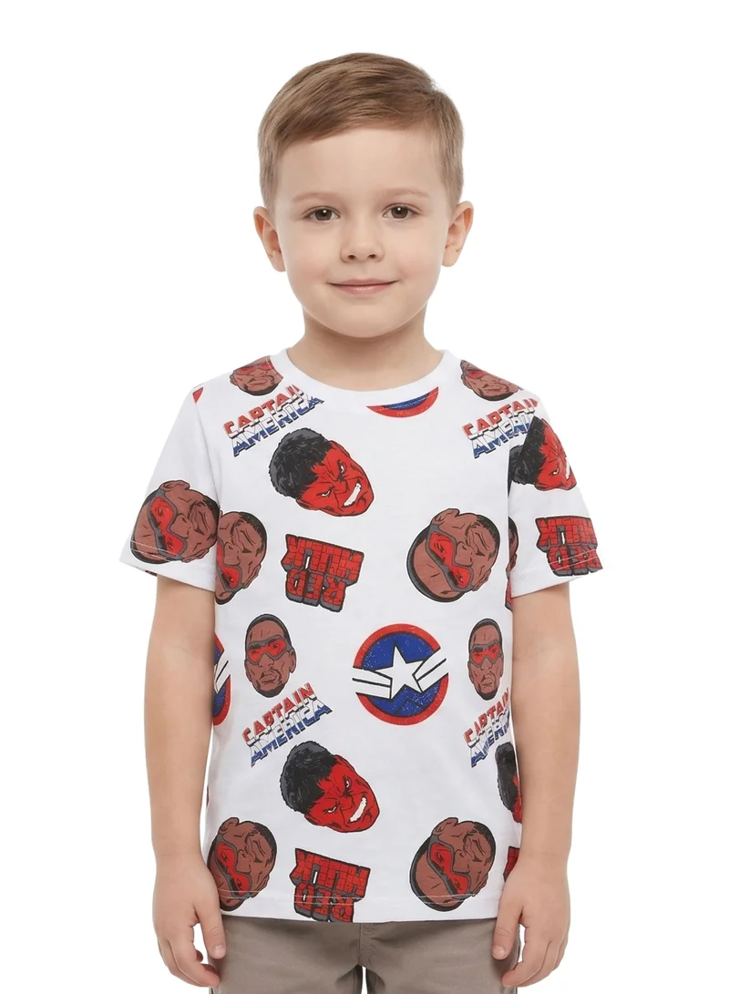 MARVEL Toddler Boys Marvel Captain America All-Over Print T-Shirt