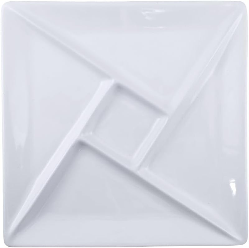 Swissmar Swissmar F77103 RacletteFondue Porcelain Plate Round Porcelain 254 cm x 254 cm Plate for Serving CheeseChocolate FondueRaclette Dishes Gift Set - Image 1