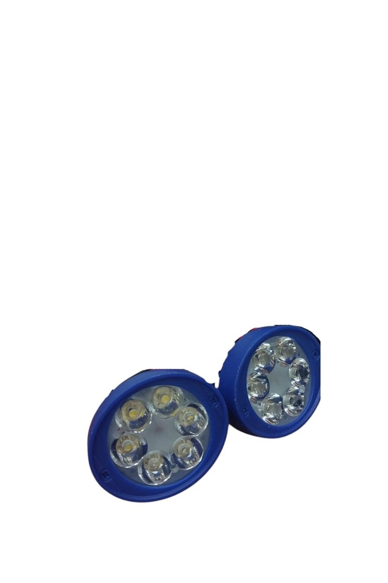 LED lantern set, 2 pieces, 6 , blue plastic, strong lighting - Image 1
