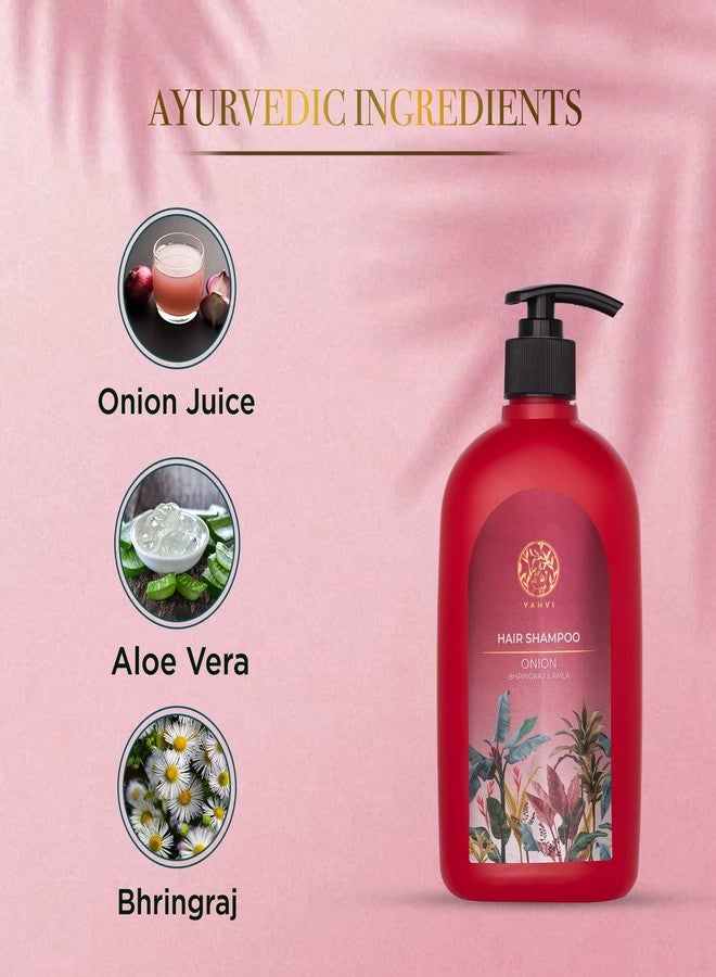 Yahvi Onion Shampoo | Anti Hair Fall Shampoo | Ayurvedic Bhringraj Shampoo With Amla | Paraben Free & Cruelty Free | 500 Ml - Image 3