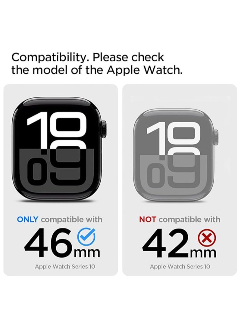 general Designed for Apple Watch Series 10 46mm Case Thin Hard PC Case for Apple Watch Series 10 Case 46mm- Black - Image 2