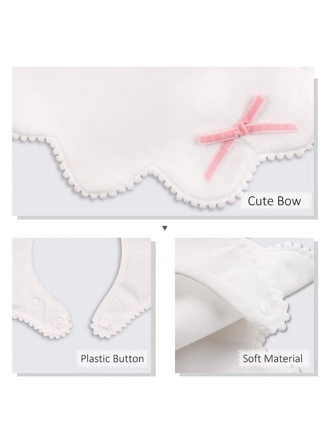 JANGANNSA 3 PCS Flower Baby Bibs Infant Burp Clothes for Baby Girls Saliva Towel Cotton Infant Toddler Girls Bibs(3 PCS -B) - Image 4