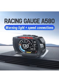 Generic A580 GPS+OBD2 Smart Car HUD Head Up Display, Digital Speed Voltage Auto Gauge, Oil Water Temp RPM Turbo Gauge  - Image 2