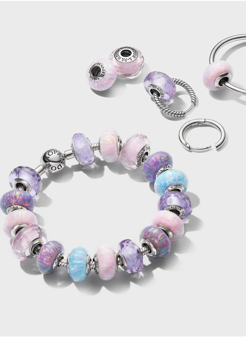 باندورا Pandora Moments 40 Mm Charm Hoop Earrings