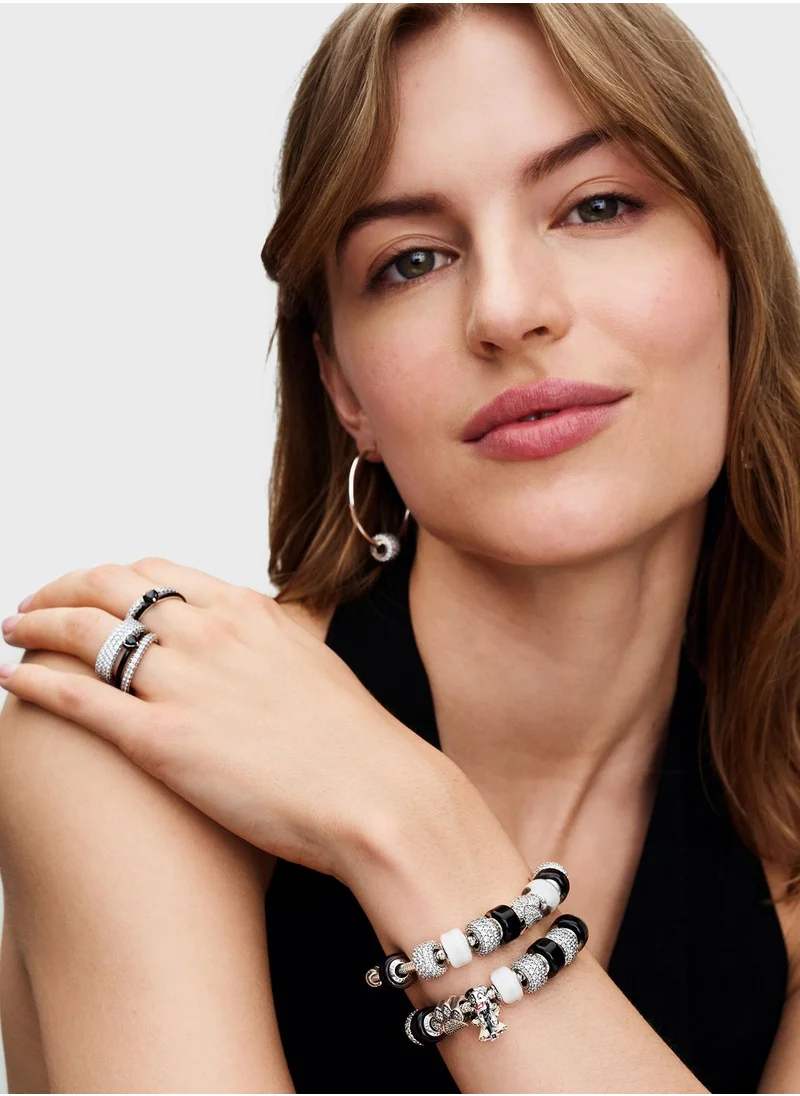 باندورا Pandora Moments 40 Mm Charm Hoop Earrings