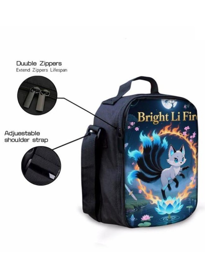 Bright Li Fire Three-piece set of cartoon bags, easily cope with various occasions (students, children, friends' outings, mountain climbing, schooling, etc.) | Backpack + hand-held + stationery bag | School season/holiday gifts - 17 - Image 3