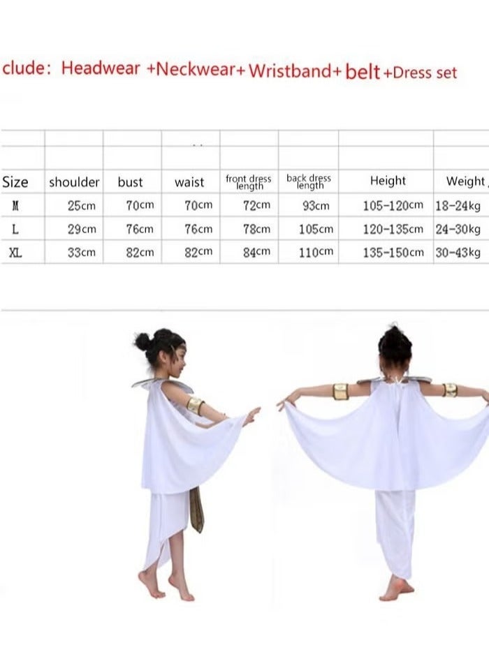 general Girl Ancient Egyptian Princess Dress Cosplay Costume With Accessories For Kids Carnival Party Costume Dress - Image 2