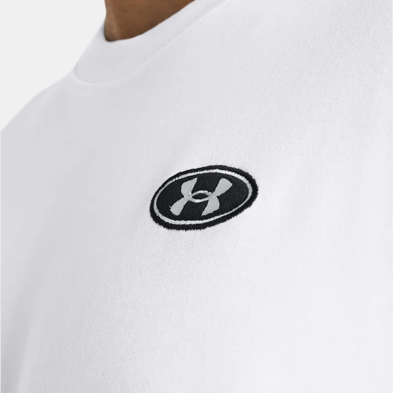 Under Armour White Men's Chest Patch T-Shirt for Men | Best Price UAE