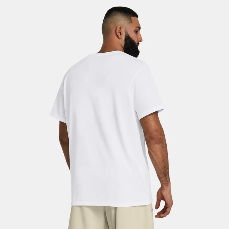 Under Armour White Men's Chest Patch T-Shirt for Men | Best Price UAE