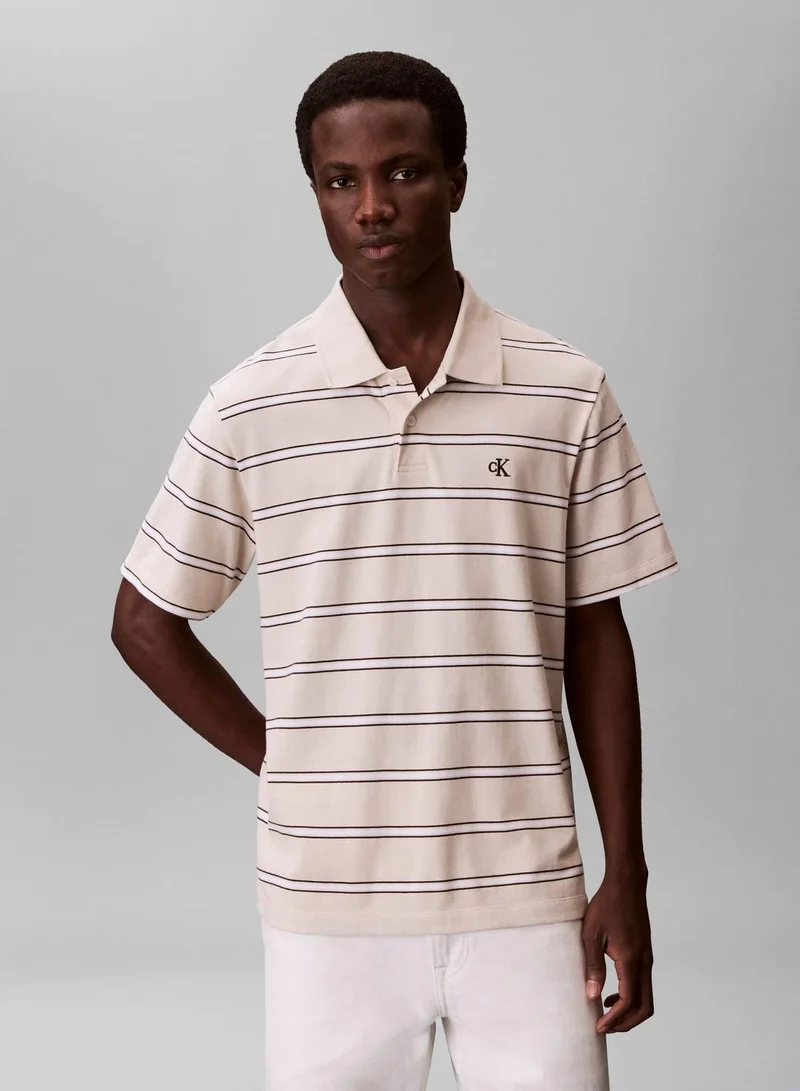 Jersey Stripe Polo Shirt