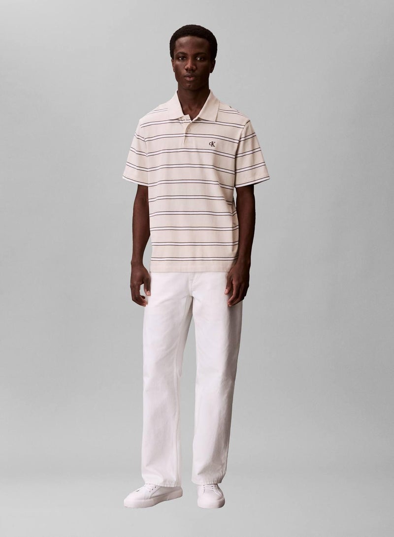 Calvin Klein Jeans Jersey Stripe Polo Shirt - Image 2