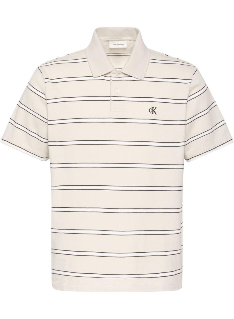 Calvin Klein Jeans Jersey Stripe Polo Shirt - Image 5
