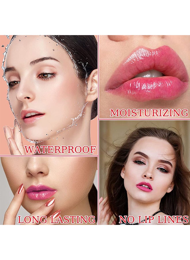 Vibely - Crystal Flower Jelly Lipstick,Magic Color Changing Lipstick,PH Clear Temperature Color Changing Lip Gloss,Lip Balm,Long Lasting Nourishing Moisturizing Lip Stic - Image 1