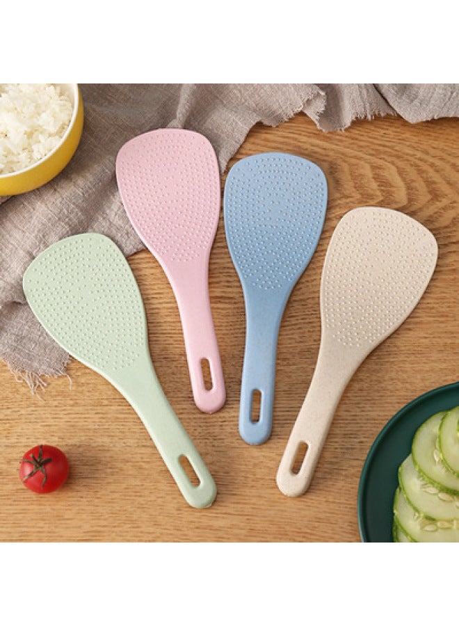 Wheat Straw Cute Household Non-stick Rice Spoon Rice Spoon Creative Rice Cooker Rice Shovel Rice Scoop Rice Spoon Shovel-Color:Random Colors (priority Delivery)-Specifications:Naked Clothing - Image 1