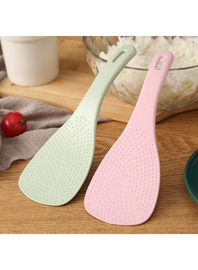 Wheat Straw Cute Household Non-stick Rice Spoon Rice Spoon Creative Rice Cooker Rice Shovel Rice Scoop Rice Spoon Shovel-Color:Random Colors (priority Delivery)-Specifications:Naked Clothing - Image 3