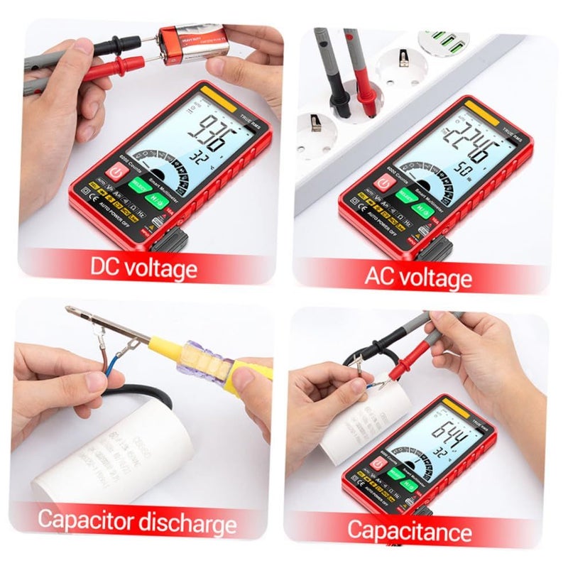 رقمي متعدد القياسات مع شاشة مضيئة، جهاز اختبار الجهد AC/DC - Image 4
