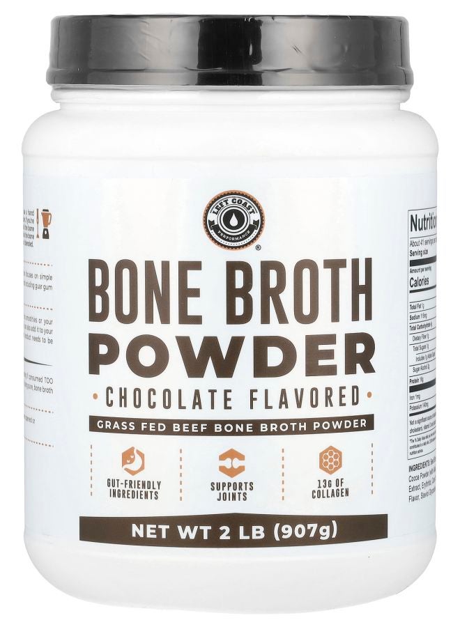 Left Coast Performance Bone Broth Powder Chocolate 2 lb (907 g) - Image 1