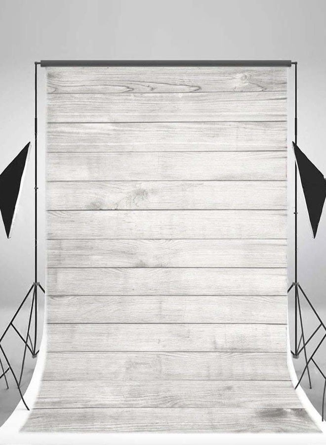 LFEEY 3x5ft Wood Backdrops for Photography White Wooden Board Vintage White Wood Floor Backdrops Baby Shower Birthday Cake Table Photography Backgrounds Newborn Photos Kids Adult Portrait Studio Props  - Image 3