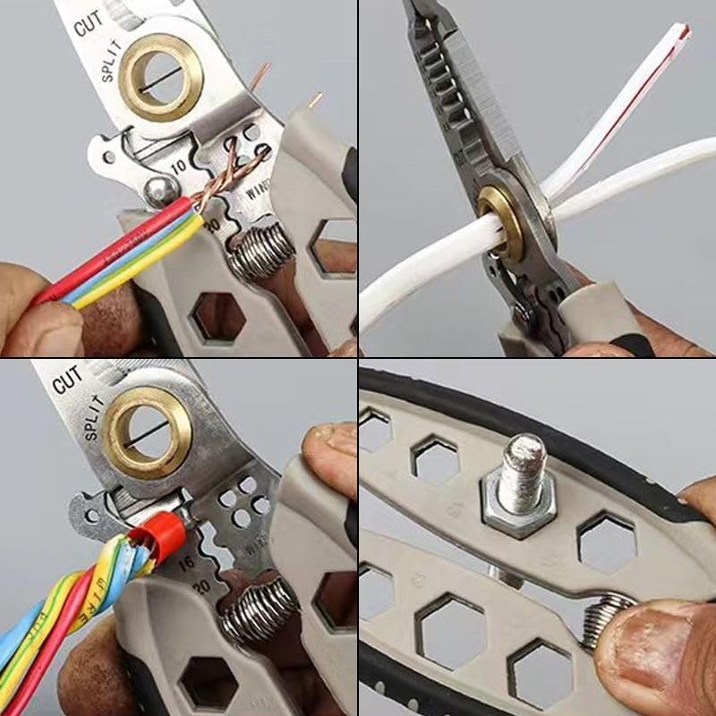 A AND S Tools AS TOOLS SHOP 7Inch Wire Stripper Topnotch Professional Gift for 2024 Explore the Latest 4in1 Wire Strippers Cutting Stripping Crimping and Splitting Tools - Image 5