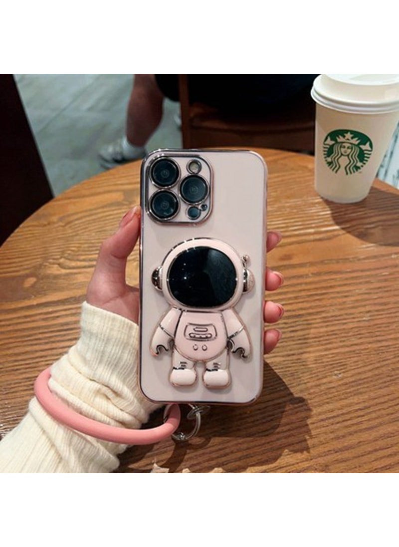 TahTicMer Xiaomi Redmi 9c Compatible Case Astronaut Ring Hidden Stand Silicone Holder Foldable Laser TPU  - Image 1