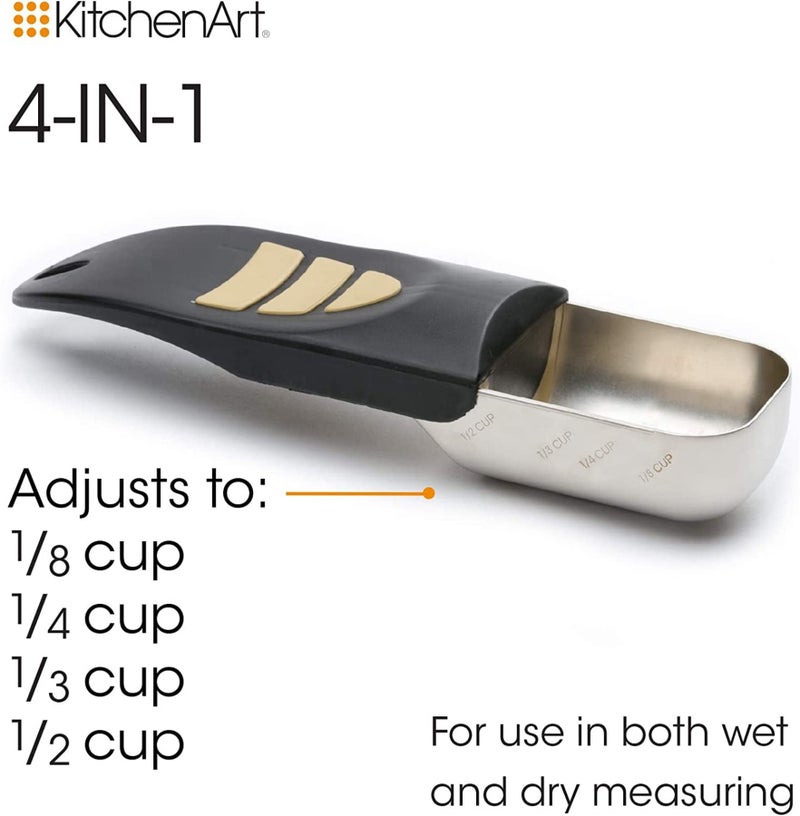 KitchenArt Pro 1/2 Cup Adjust-A-Scoop, Satin - Image 2