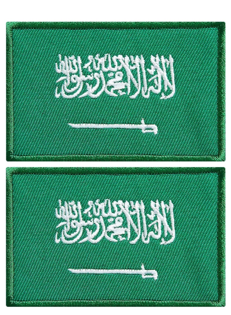 Generic Pack of 2pcs Embroidered Flag Patches - Perfect for Jackets - Backpackers - Travelers - Uniforms - Jeans and Hats - Tactical Embroidered Patches  - Image 1