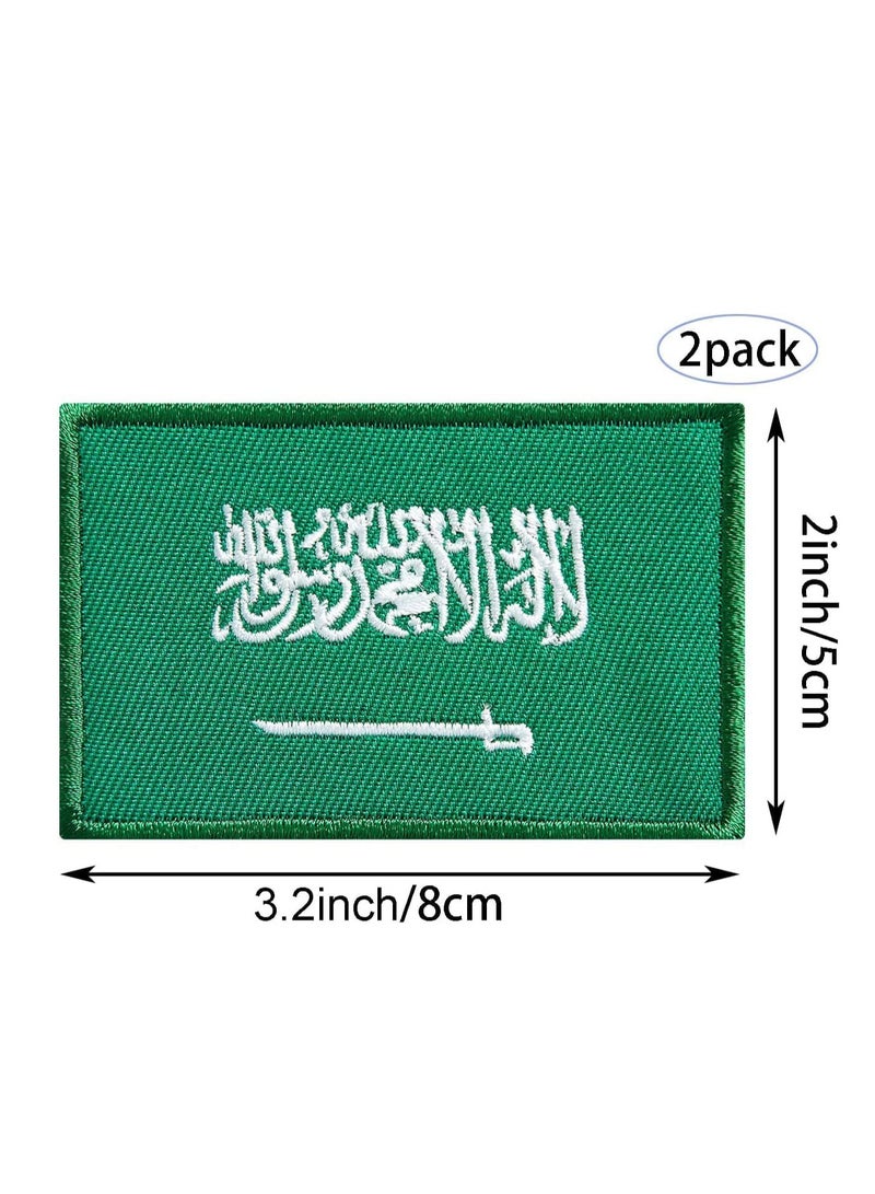 Generic Pack of 2pcs Embroidered Flag Patches - Perfect for Jackets - Backpackers - Travelers - Uniforms - Jeans and Hats - Tactical Embroidered Patches  - Image 2