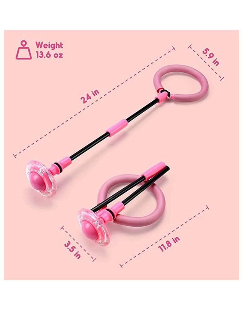 KASTWAVE Kids Foldable PVC & PP Materials Ankle Skip Ball Flash Jump Colorful Sports Swing Ball, Fitness Jump Rope Fat Burning Game for Adults and Children - Image 2