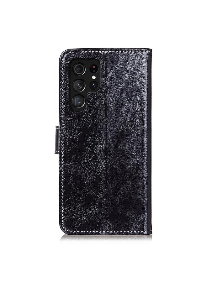 S-TOP Case For Samsung Galaxy S22 Ultra 5G Retro Crazy Horse Texture Horizontal Flip Leather Case with Holder & Card Slots & Photo Frame & Wallet - Image 3