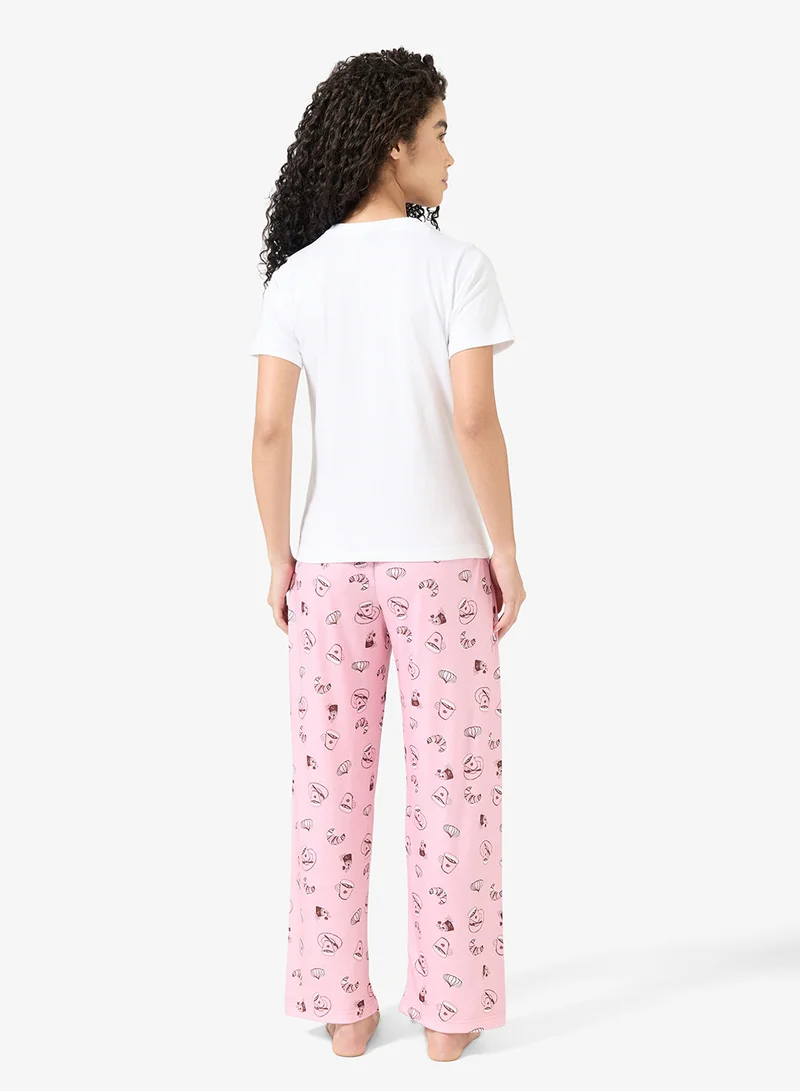 Ginger Cotton Floral T-shirt & Pyjama Set