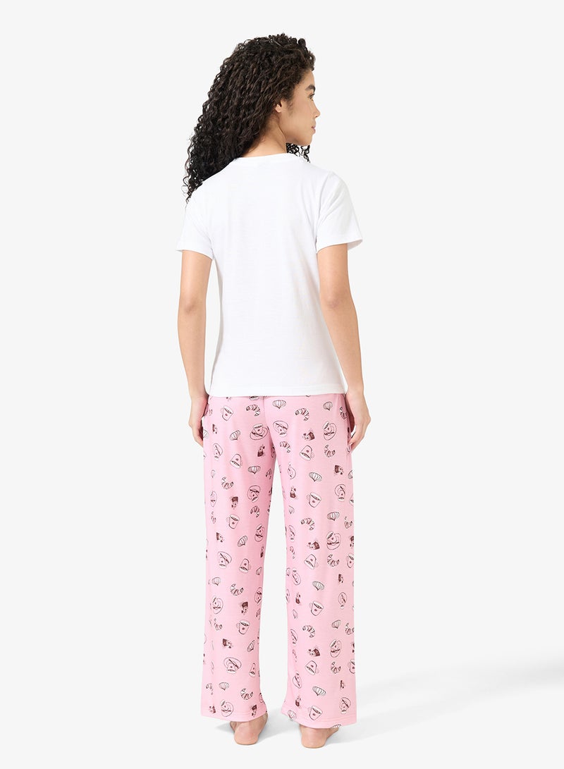 Ginger Cotton Floral T-shirt & Pyjama Set - Image 2