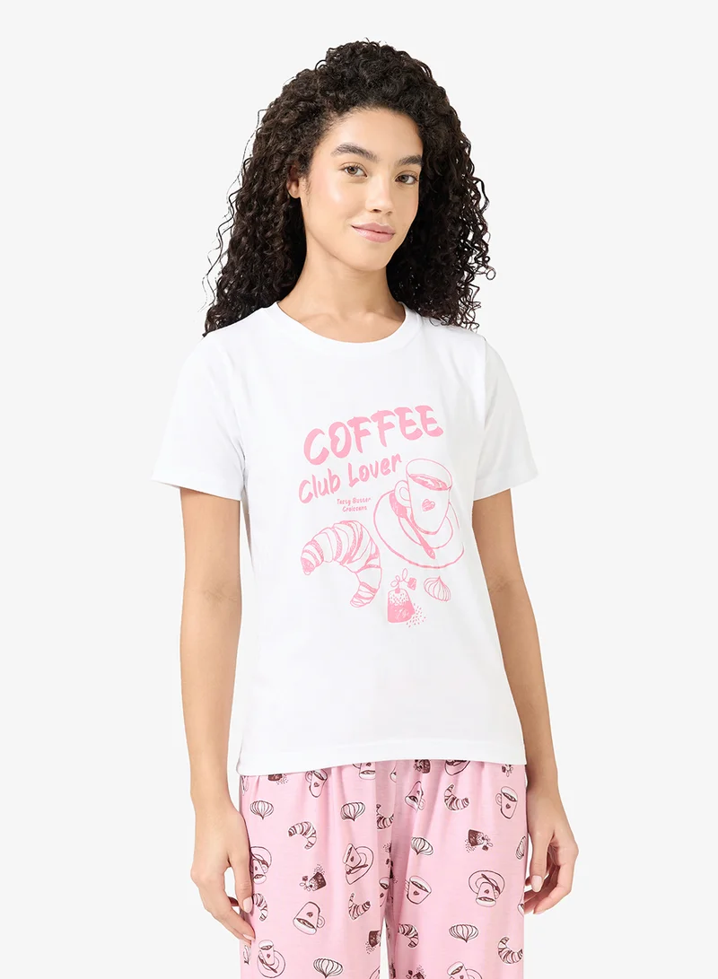 Ginger Cotton Floral T-shirt & Pyjama Set