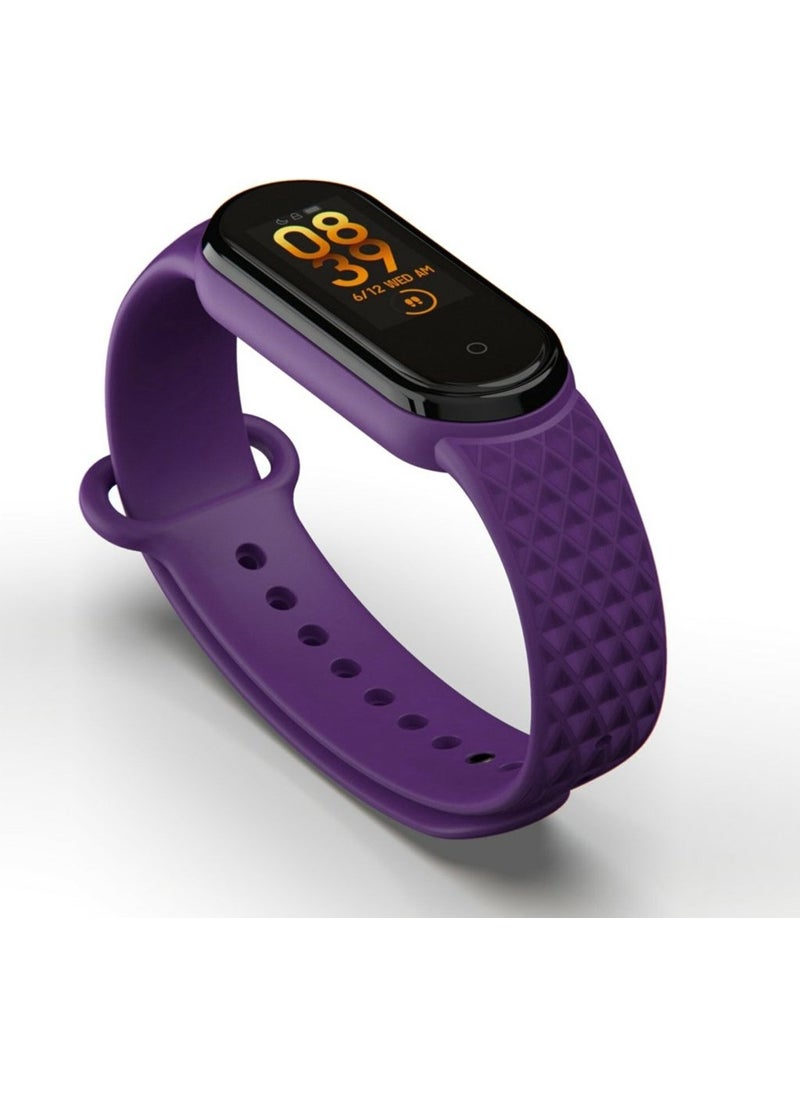 APEXEL Xiaomi Mi Band 5 and 6 Compatible Band (Embossed Pattern) 