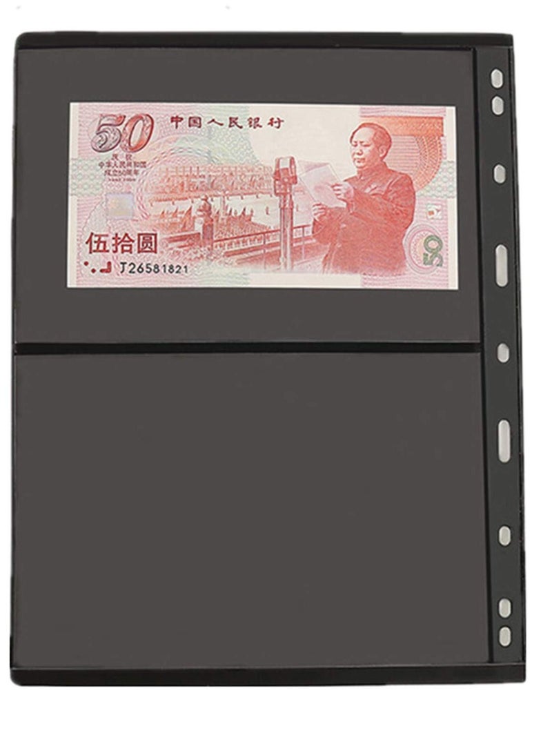 Y&D Stamp Pages for Album Binder, 10 Sheet (20 Page) 2 Rows Collectors, Professional Pack (2 Rows) Banknote Collection Book Coin Book, Paper  - Image 2
