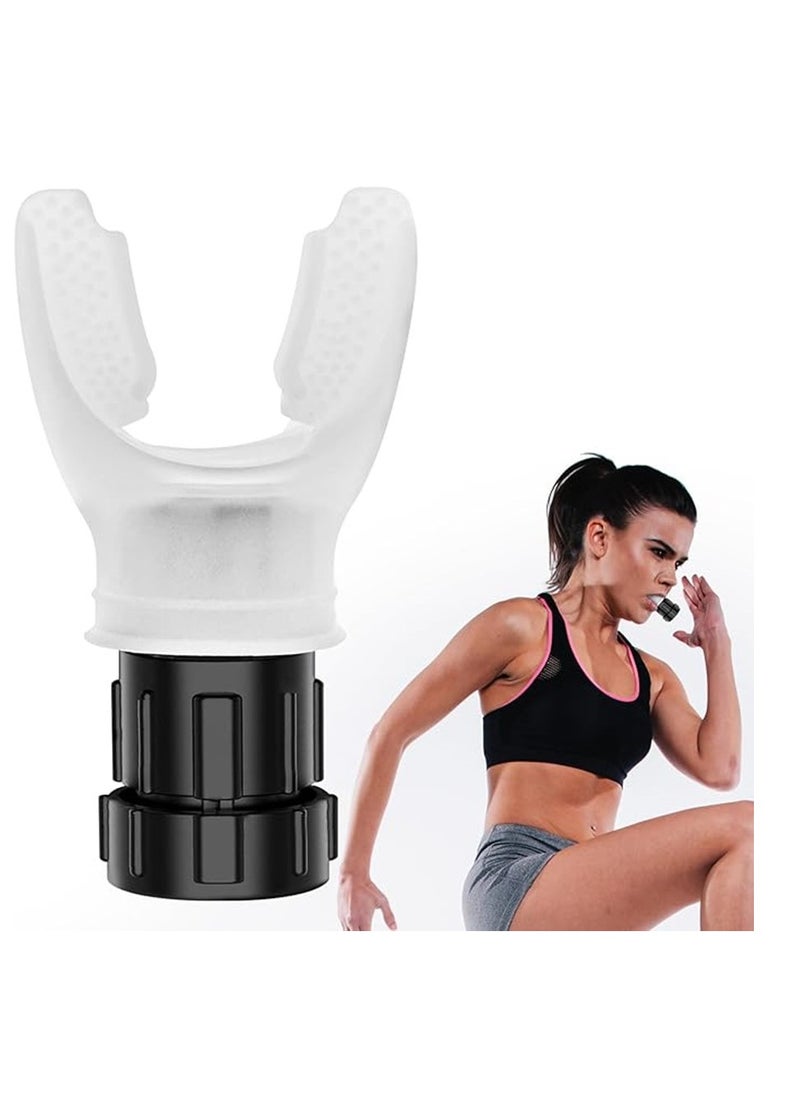 General Lung Breathing Training Device, Air Therapy Device, Improve Physique, Adjustable Exercise Trainer for Fitness Training, Easy to Use, Suitable for Daily Care and Exercise（white）  - Image 1