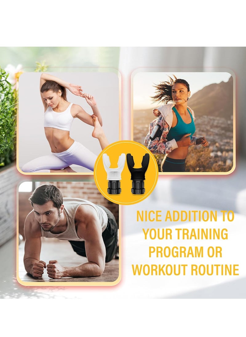General Lung Breathing Training Device, Air Therapy Device, Improve Physique, Adjustable Exercise Trainer for Fitness Training, Easy to Use, Suitable for Daily Care and Exercise（white）  - Image 4