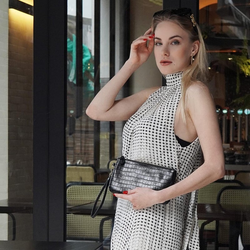 befen Genuine Leather Wristlet Clutch RFID Blocking Bag Cell Phone Wallet Purse Wristlet Wallet Purses and Handbags for Women - Image 3