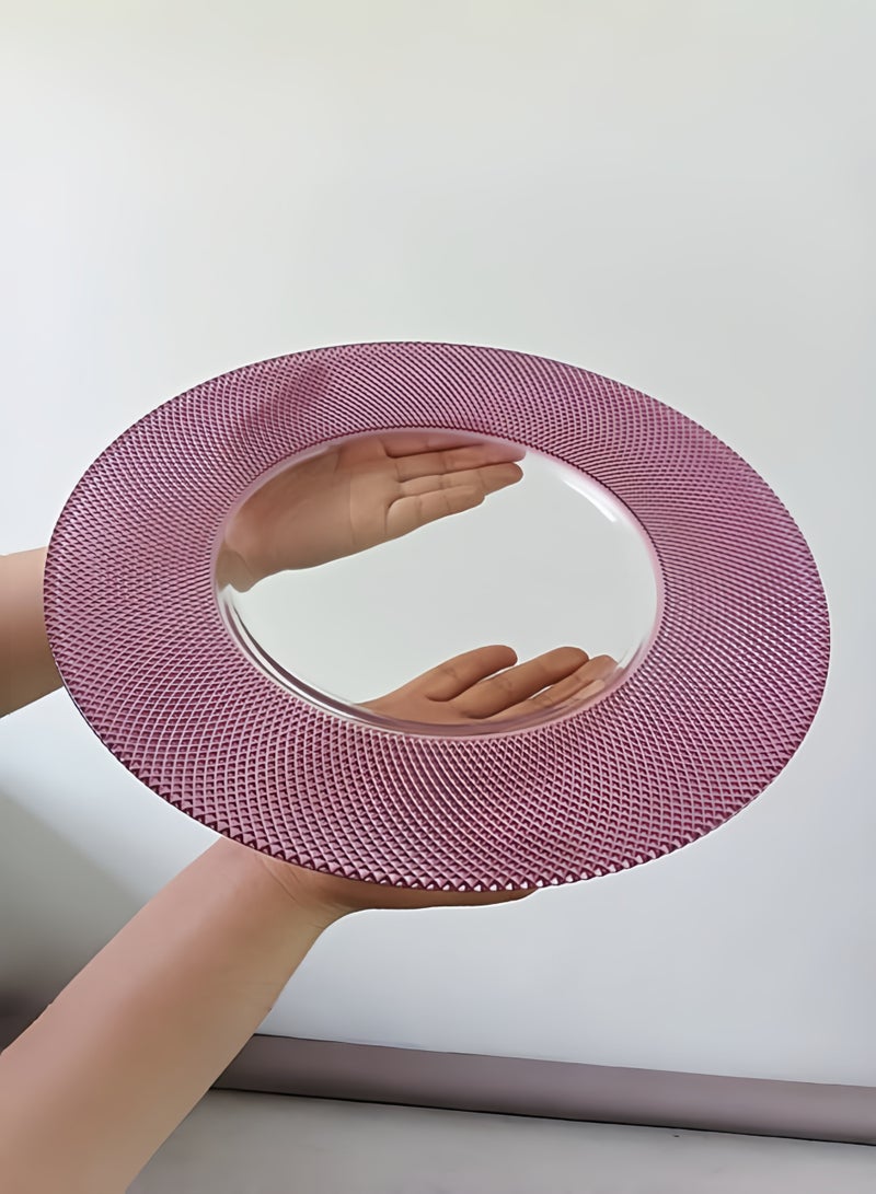 نيهاو مجموعة أطباق زجاجية مكونة من 6 قطع، تتضمن 6 × 13 بوصة، مجموعات أدوات مائدة، صديقة للمجمد/ صديقة للبيئة ودرجة الغذاء مع 3 ألوان، مناسبة للمنزل والحفلات وطبق الحلوى وطبق الفاكهة وطبق العشاء - 33 سم - Image 5