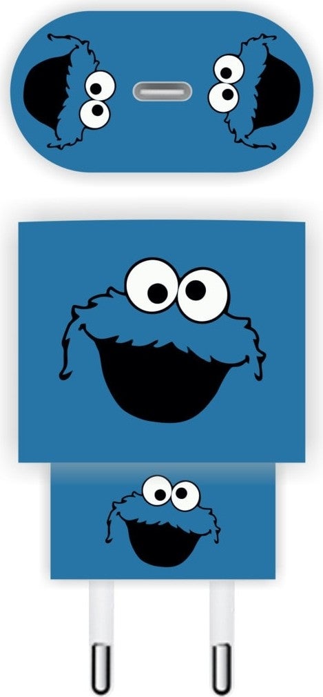 Quart Aksesuar Quart Accessory Iphone 20W Charger Cover Cookie Monster Charger Sticker - Image 2