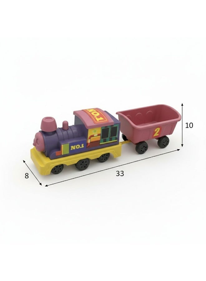 لعبه القطر للاطفال مع عربه - قطربضائع ألعاب للأطفال  | قطار شحن بعجلات متحركة تصميم ملون – لعبة قطارات تعليمية +3 سنوات - Image 2