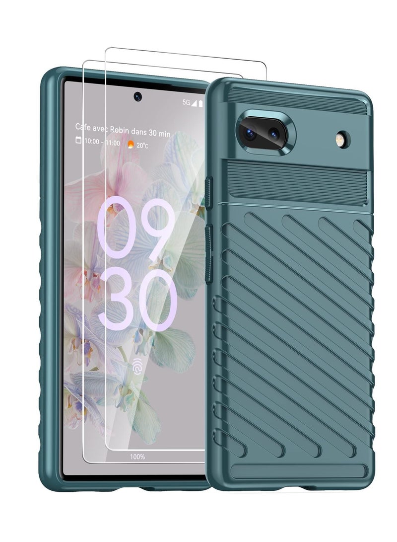 SYOSI Dual Guard for Google Pixel 6a Case, Shockproof Protection Dual Layer Case for Google Pixel 6a (Green) - Image 1