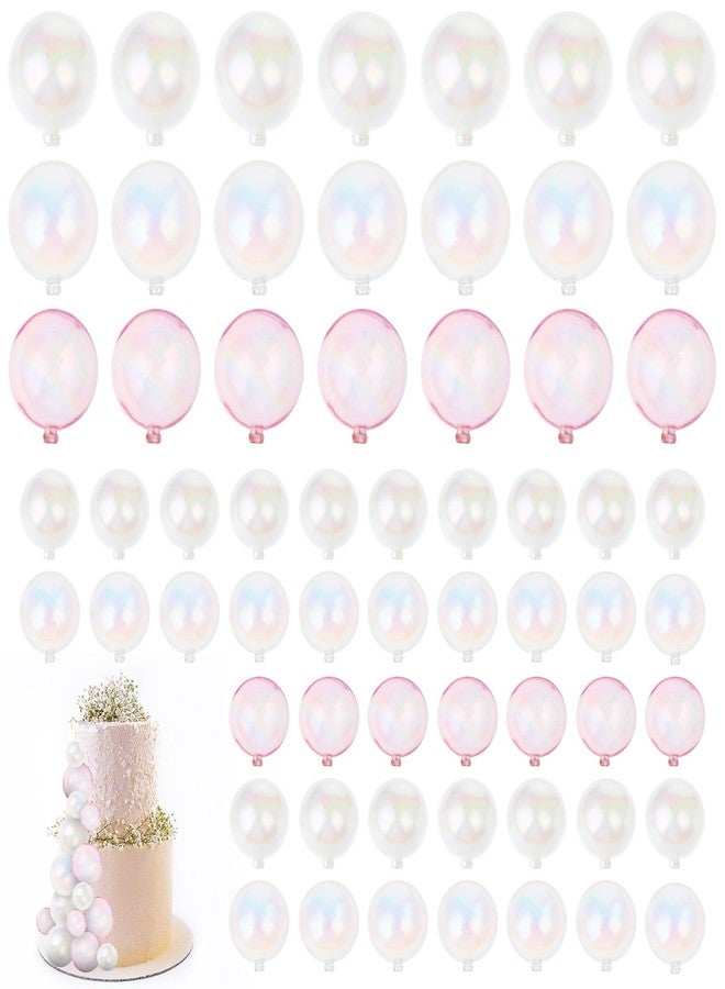 HaiFafafaing 108 Pcs Bubble Cake Topper for Birthday Decorations - Multiple Sizes Transparent Plastic Cake Ball Decor- Colorful Cupcake Cakes Insert For Baby Shower Anniversary Wedding Decorations Party - Image 1