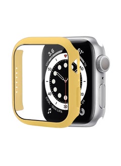 Applicable To Apple Iwatch8/9/10 Watch Case PC Case Film Integrated Protective Case Ultra3 49mm Protective Case-Color:Yellow-Exterior Dimension:S10 46mm With Packaging